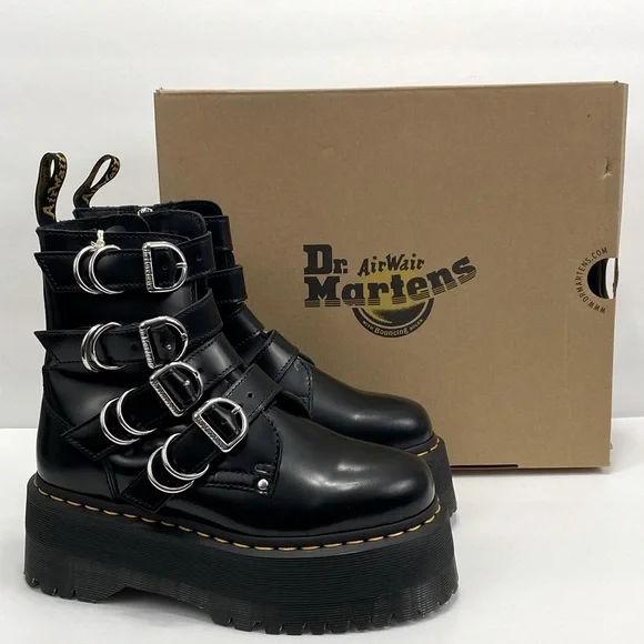 NEW DR MARTENS JADON MAX LEATHER PLATFORM BOOT - Picture 2 of 11